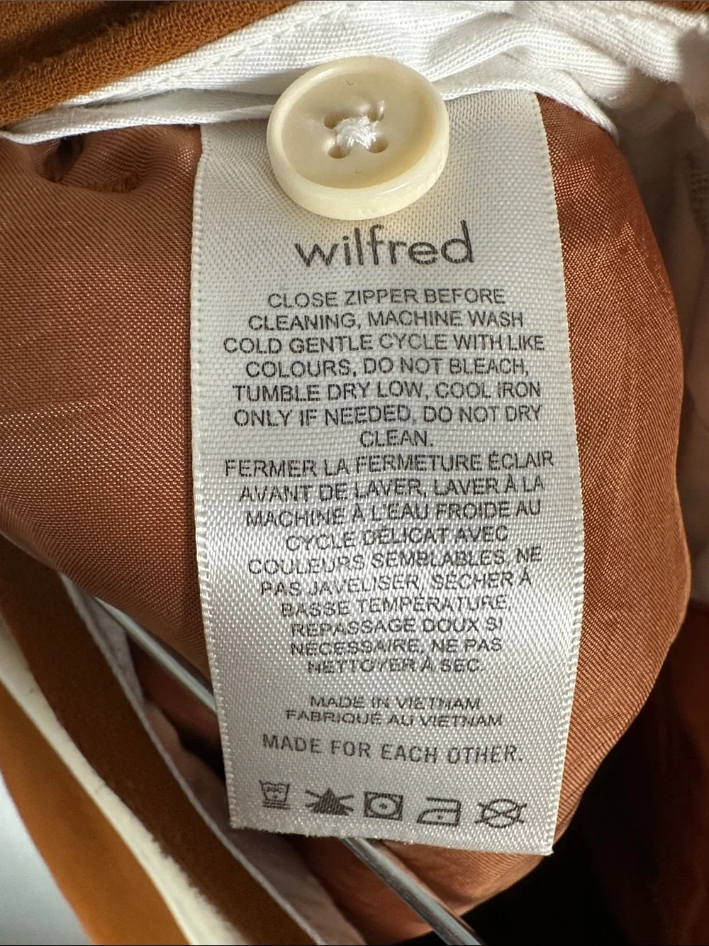 Wilfred Aritzia Rust Wide Leg Pleated Pants Size 4 Chic Tailored Fit High Waist! - Picture 10 of 11